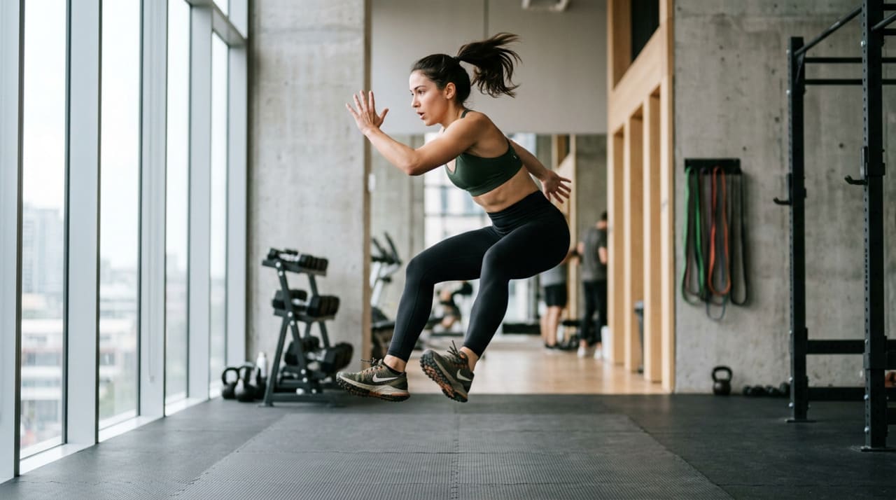 O agachamento com salto recruta fibras musculares de contração rápida que permanecem inativas durante atividades de baixa intensidade como o andar comum