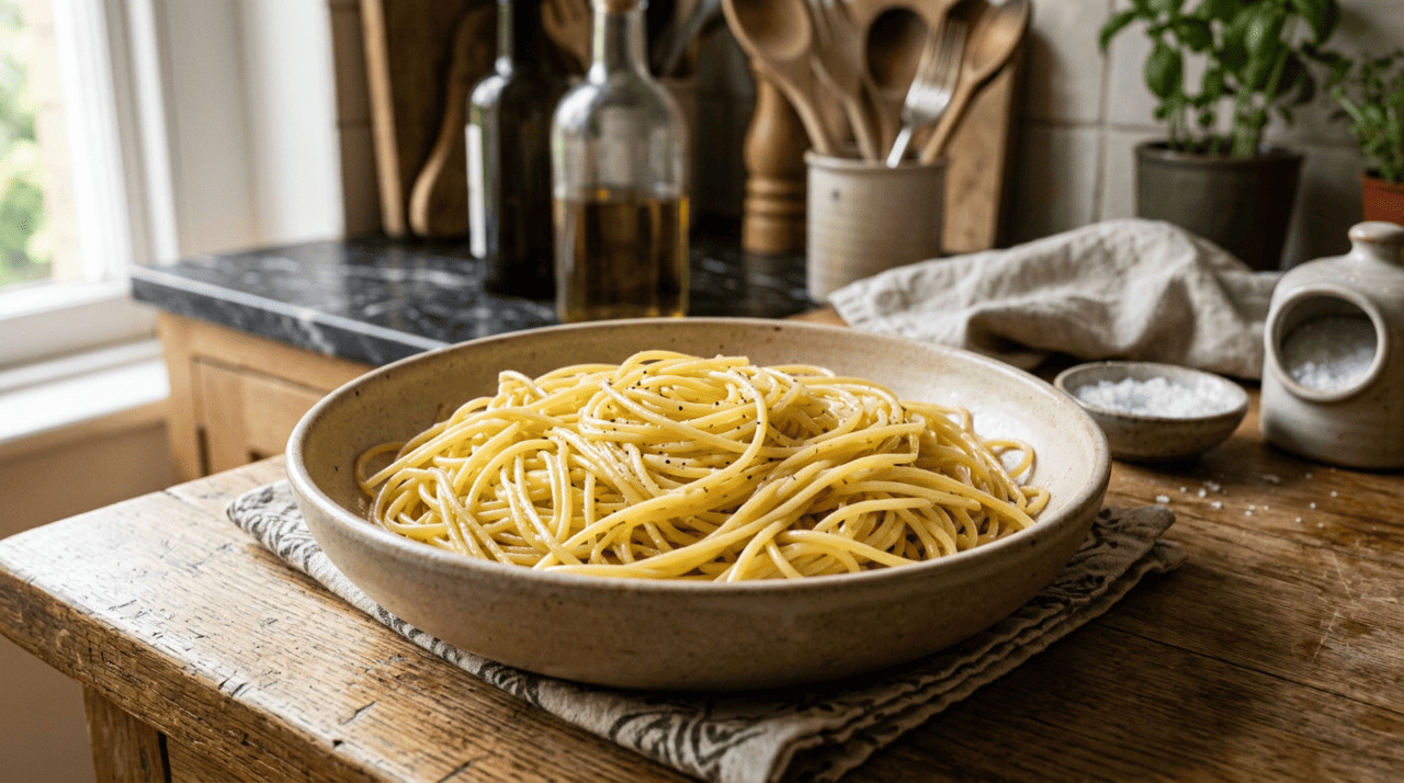 O segredo está em interromper o cozimento e remover o excesso de amido imediatamente após escorrer a massa