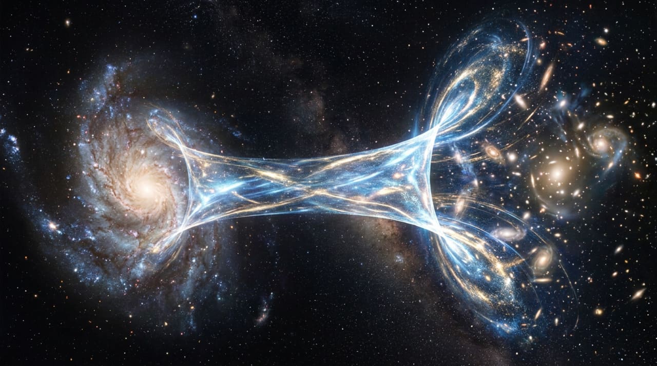 A teoria elaborada por Albert Einstein e Nathan Rosen descreve estruturas que conectariam pontos distantes do cosmos através de uma dobra na malha do espaço e tempo