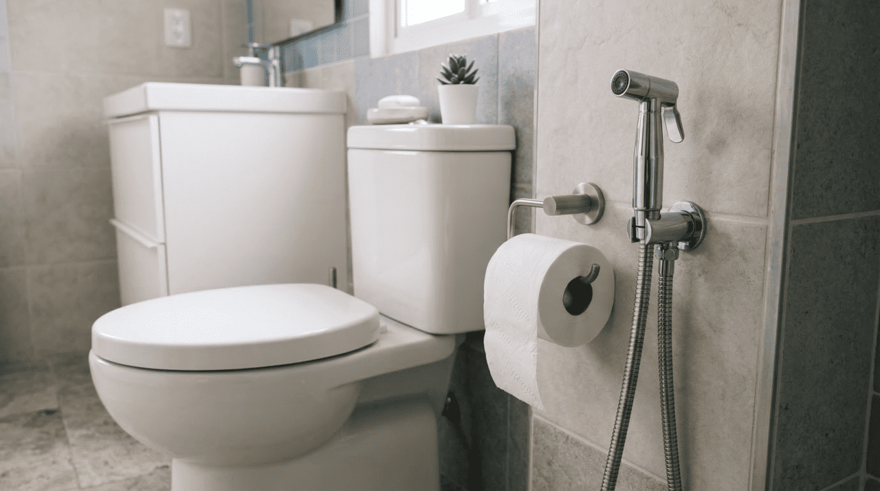 Além da eficiência superior na limpeza, a ducha higiênica no banheiro representa um alívio importante para pessoas que sofrem de condições específicas na região anal.