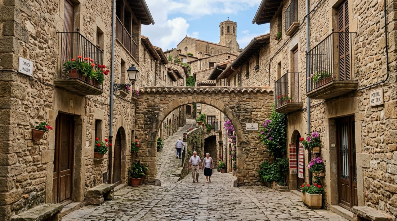 Santa Pau está situada no coração do Parque Natural da Zona Vulcânica da Garrotxa, e 81% do seu território faz parte dessa área protegida