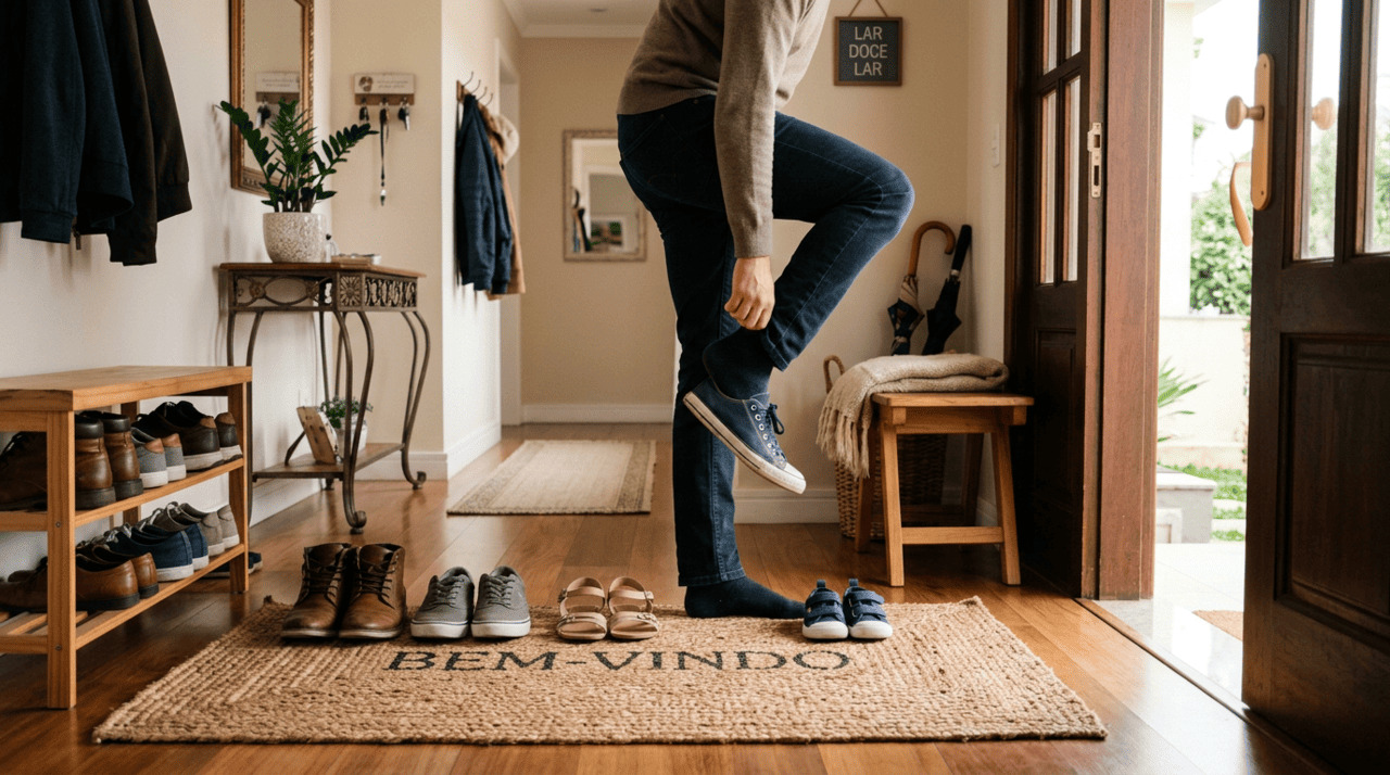 Demorei para perceber por que os sapatos não devem ser guardados logo após chegar da rua