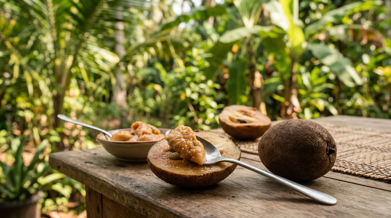 O sapoti (Manilkara zapota) é uma fruta tropical originária da América Central