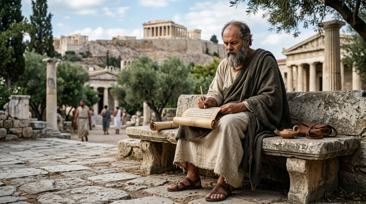 Sócrates foi casado com Xantipa, uma mulher que, segundo relatos de seus discípulos, possuía temperamento forte e frequentemente desafiava a paciência do filósofo