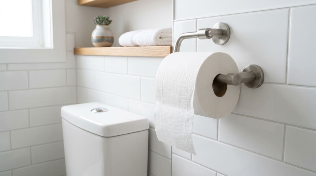 a direção do papel no suporte influencia diretamente a quantidade de partículas de celulose liberadas no ar do banheiro