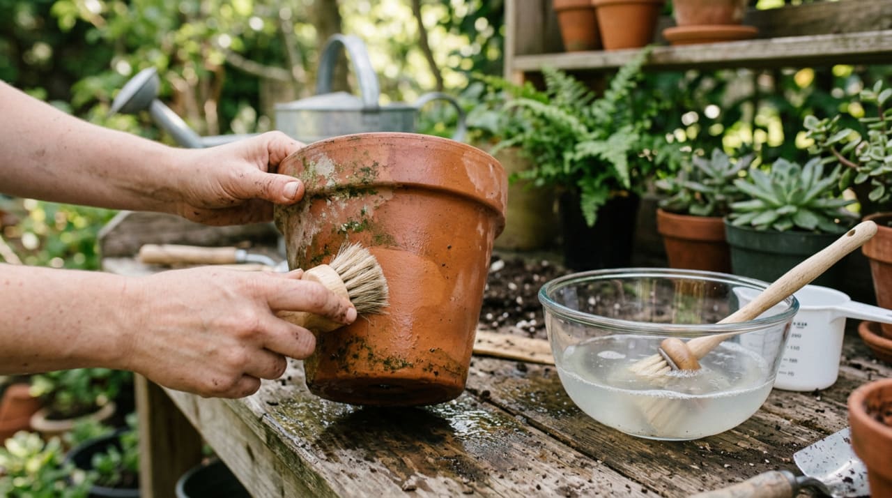 Apesar da durabilidade, os vasos de terracota apresentam desgastes naturais ao longo dos meses de uso que afetam tanto a aparência quanto a funcionalidade