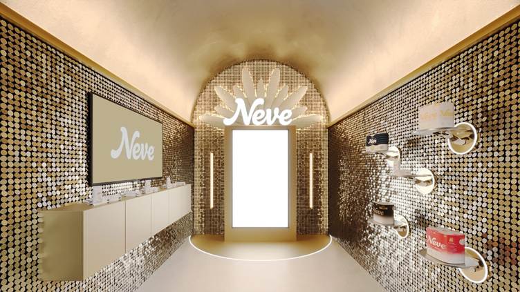 Banheiro Neve, instalado no Lolla Lounge by Vivo