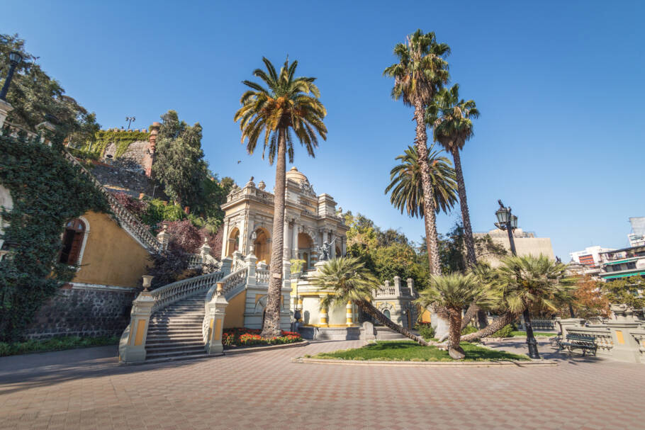 Fonte de Netuno no Cerro Santa Lucia