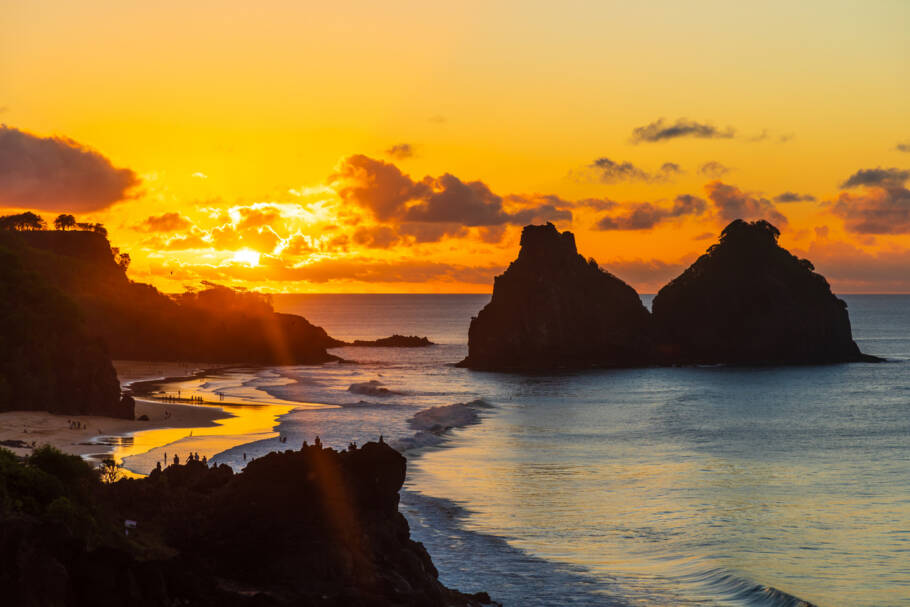 Por do sol surpreendente em Fernando de Noronha