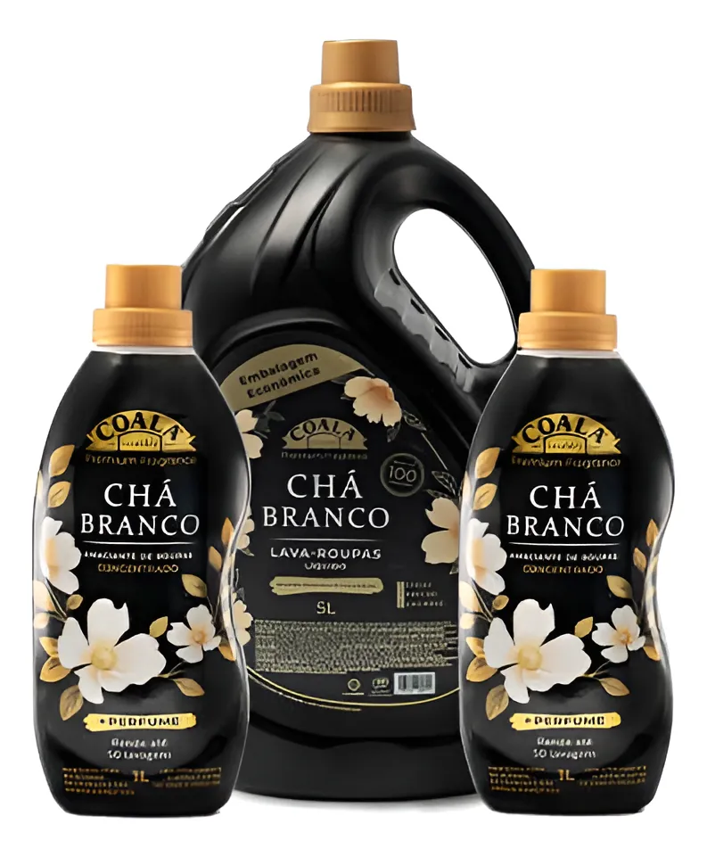 Kit Coala Laundry Lava Roupas 5L + 2 Amaciante 1L – Chá Branco por R$66,49 (28% OFF) no Pix