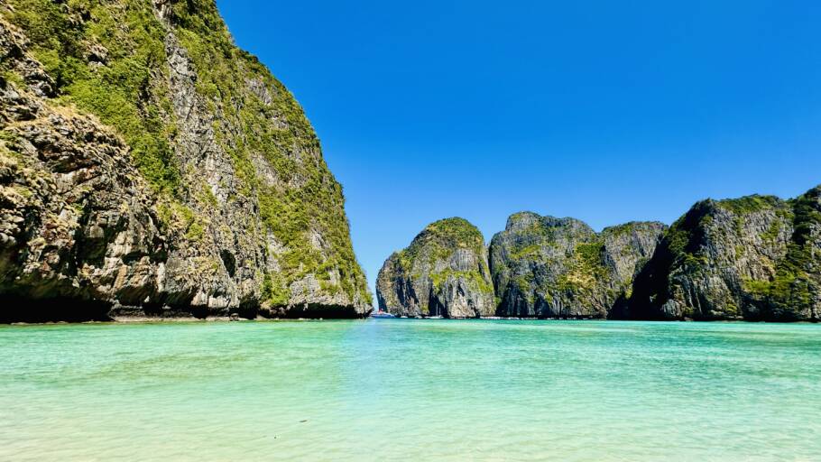 Maya Bay, na Tailândia, a praia onde foi filmado “A Ilha”, com Leonardio Di Caprio