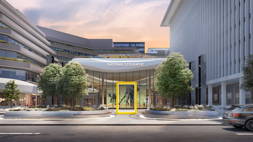 Ilustração artística mostra como será a fachada do Fachada do National Geographic Museum of Exploration