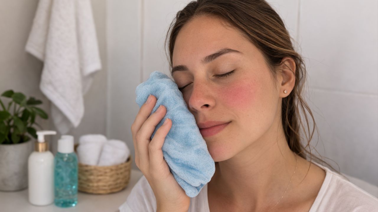 Gelo alivia inflamações e queimaduras temporariamente com cautela.