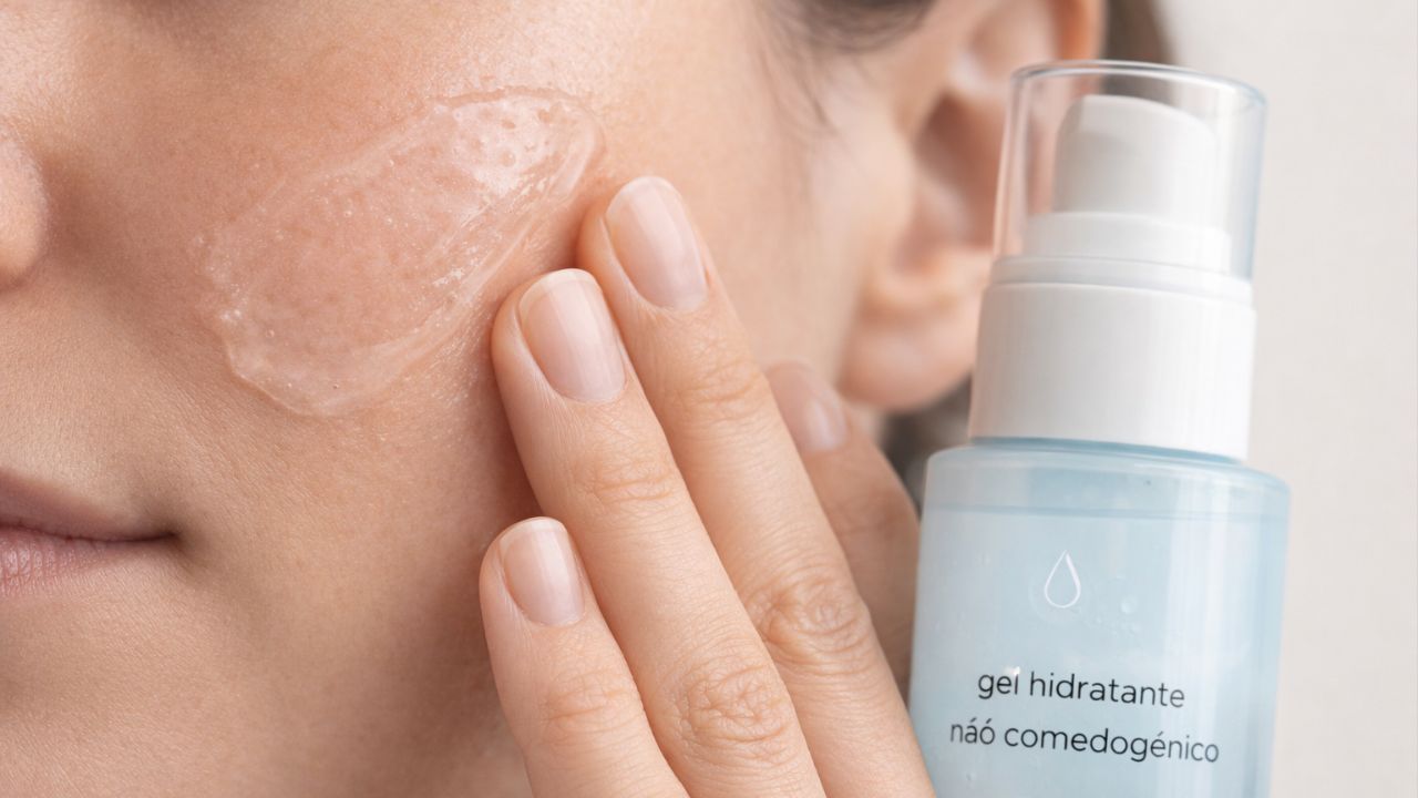A hidratação leve previne o efeito rebote e equilibra a oleosidade da pele.