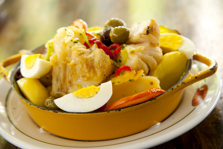 O Bacalhau ao Forno é uma das opções do menu do Bar Original