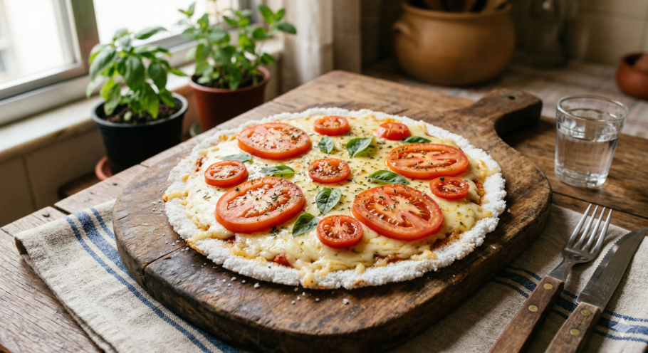 Aprenda a fazer pizza de tapioca na frigideira em poucos minutos
