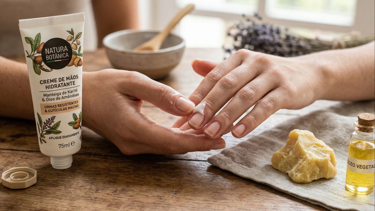 Cremes densos hidratam e fortalecem as unhas.