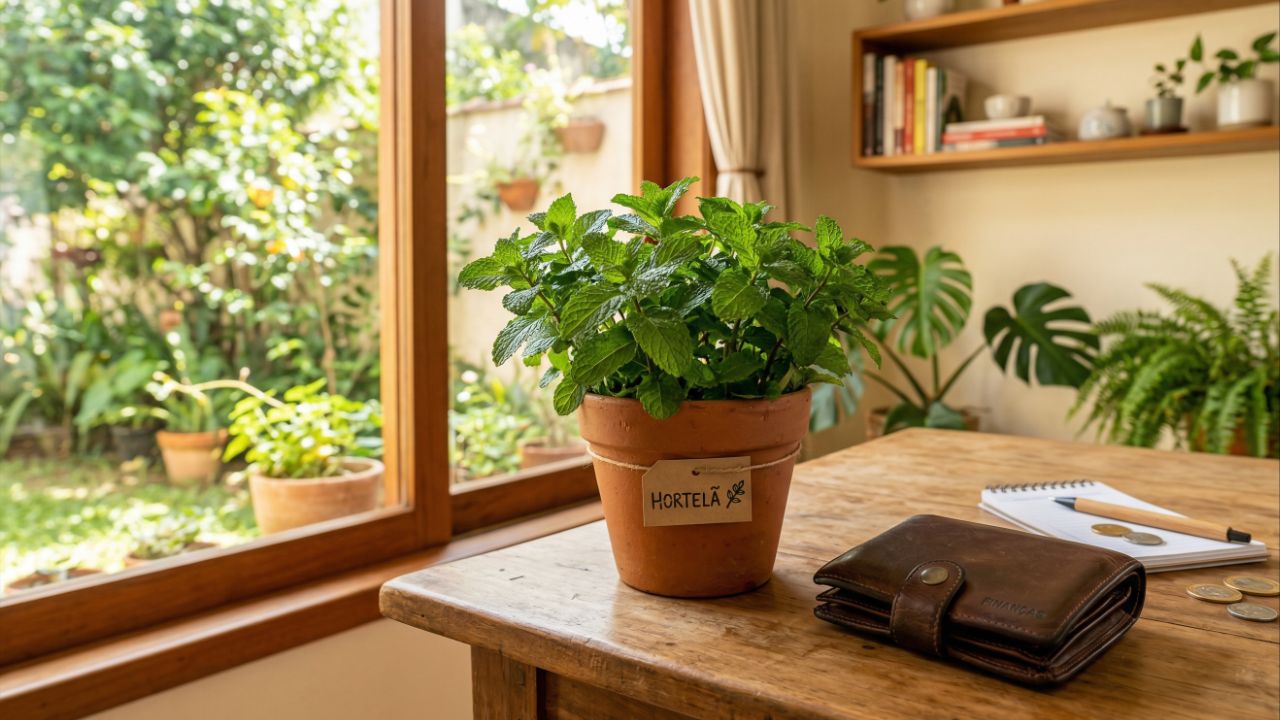 A hortelã simboliza renovação mental e prosperidade financeira.