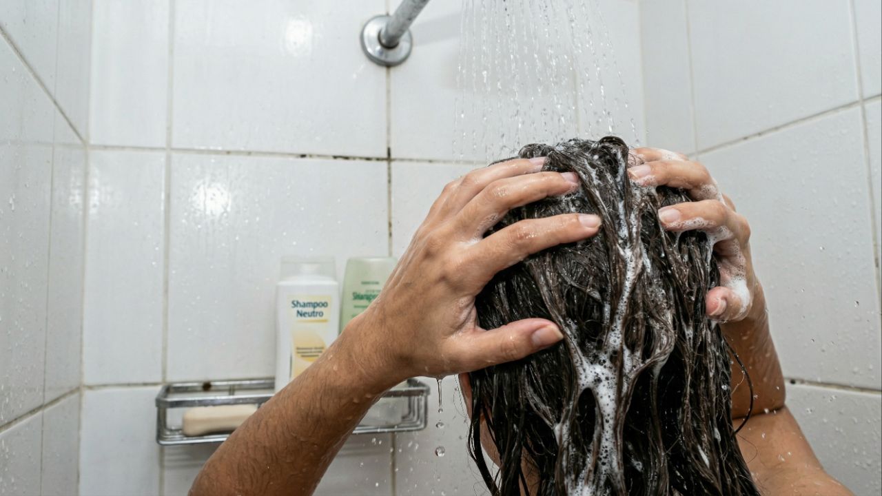 Enxágue bem o cabelo para evitar resíduos e manter o couro cabeludo saudável.
