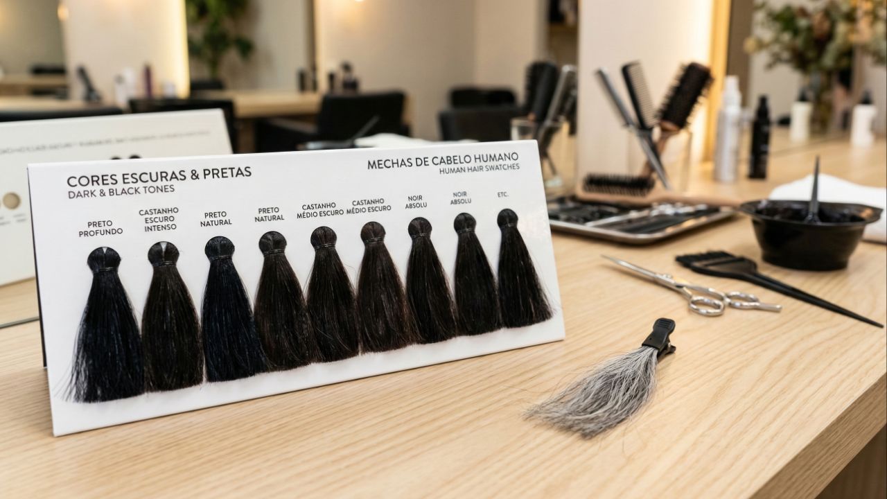 Cores muito escuras pesam o semblante e evidenciam sinais de envelhecimento e fios brancos.