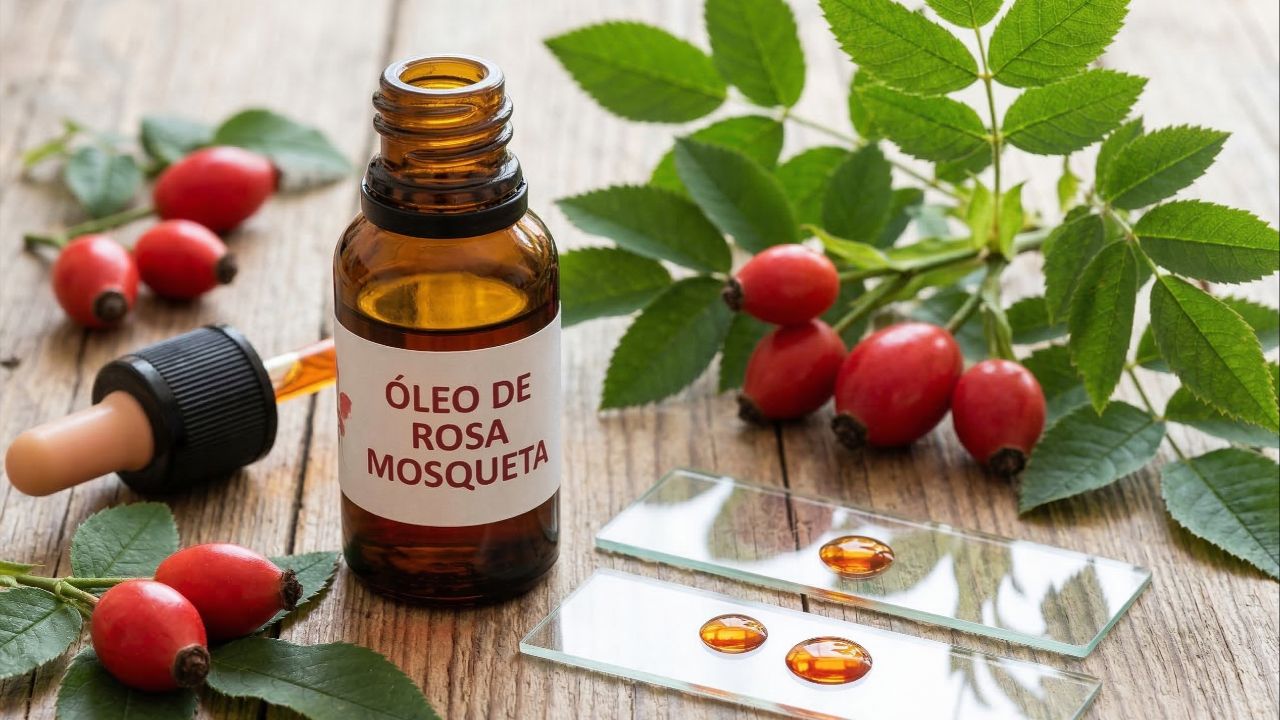 O óleo de rosa mosqueta combate o envelhecimento e uniformiza o tom da pele.