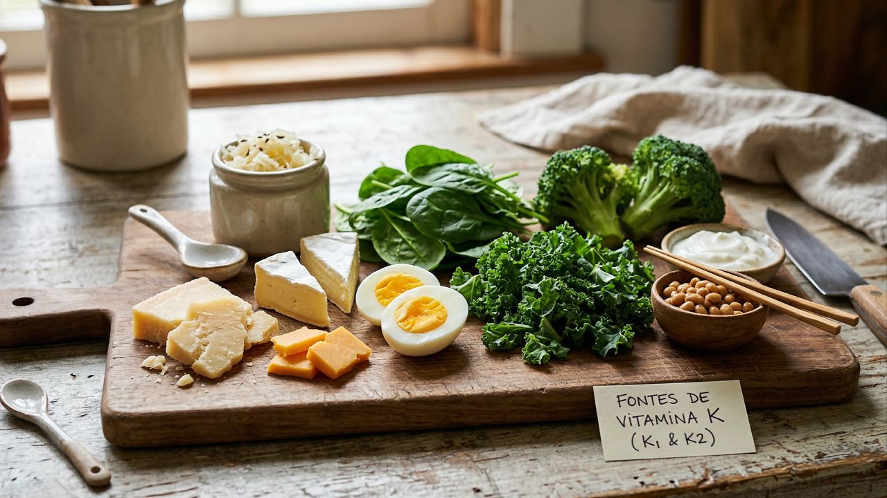 Uma dieta equilibrada supre as necessidades diárias de vitamina K.