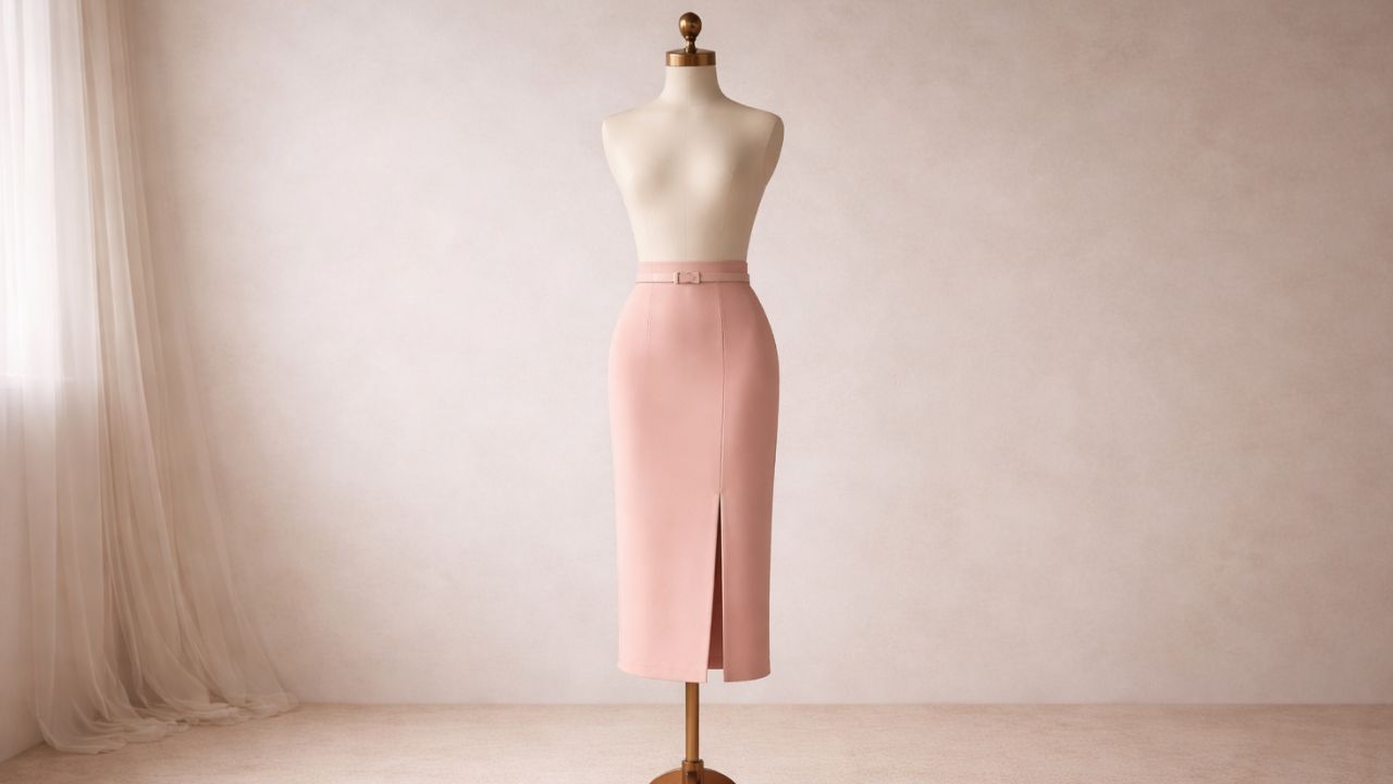Democrática, a saia midi reta alonga e valoriza qualquer silhueta.