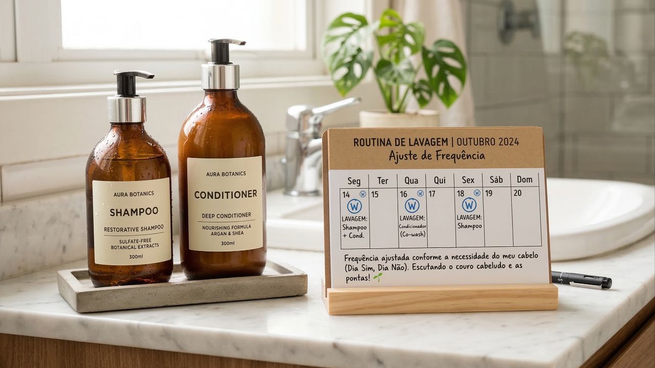 Equilibre a frequência das lavagens para manter a saúde e a proteção natural dos fios.