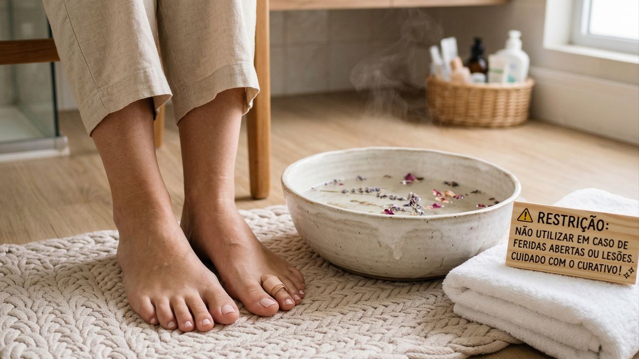 Evite o escalda-pés se tiver feridas ou doenças crônicas.