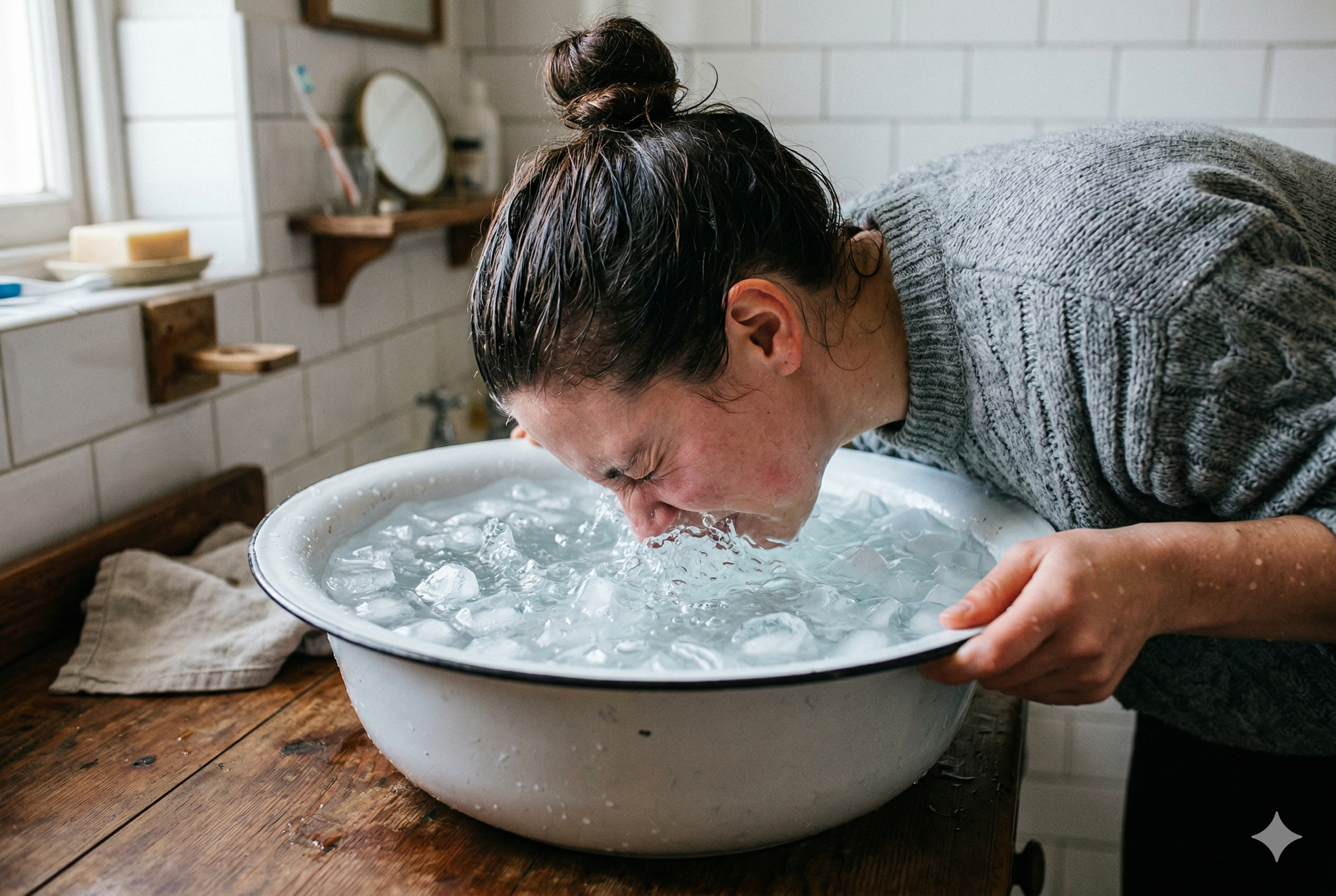 O que acontece se você mergulhar o rosto em água gelada por 30 dias seguidos, e por que isso é bom, segundo a ciência?