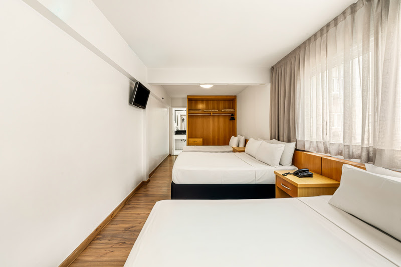Quarto do Slim Hotel São Paulo Congonhas, na zona sul da capital