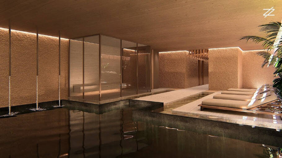 Área do spa do Marghot Hotel, no litoral alagoano