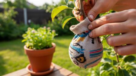 Meias velhas podem ser reutilizadas em atividades de jardinagem