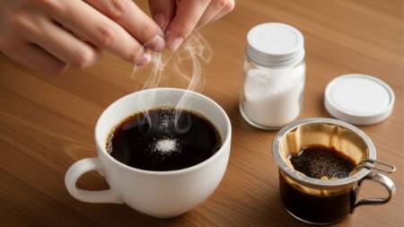 Uma pitada de sal pode suavizar o amargor do café
