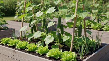 Pepinos crescem melhor em sistemas de plantio consorciado