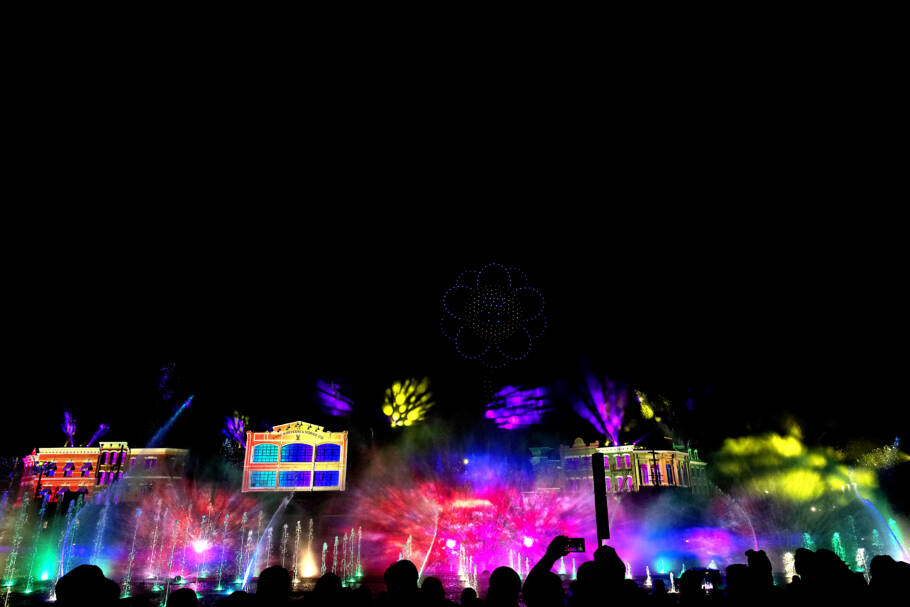 Show de projeções e trilhas sonoras no Universal Studios Florida