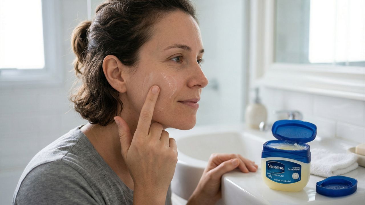 A vaselina garante hidratação intensa e suaviza rugas de forma temporária.