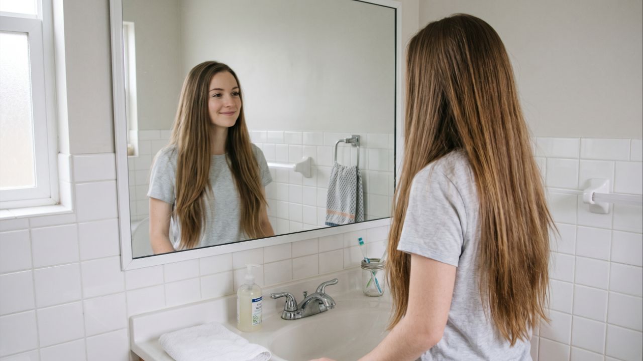 A lavagem invertida garante leveza e volume ao hidratar fios finos ou oleosos sem pesar.