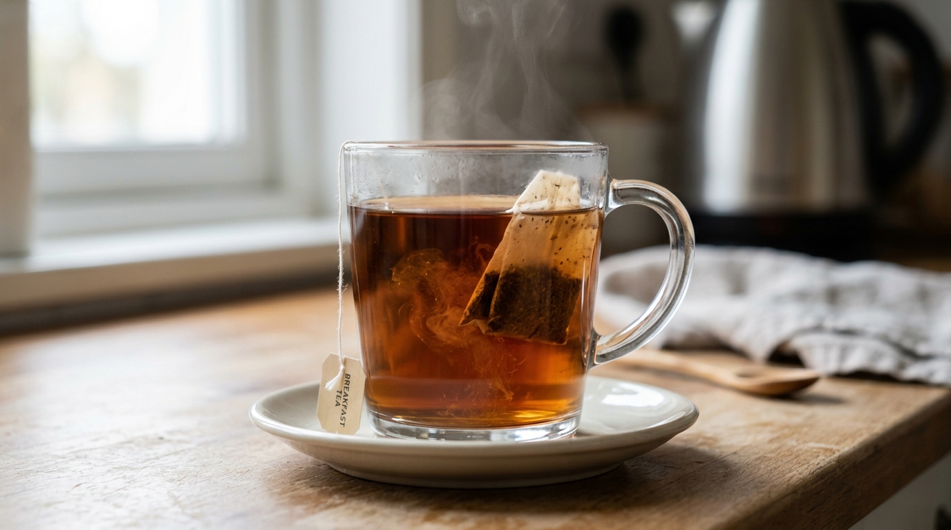 O uso de sachês sintéticos em água fervente libera bilhões de microplásticos que podem comprometer sua saúde e equilíbrio hormonal.