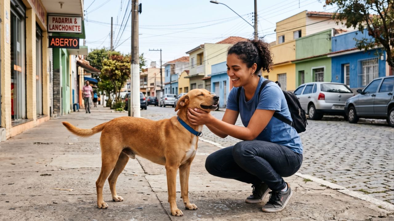 O contato físico com cães regula hormônios e estimula o cérebro, promovendo calma e organização emocional.