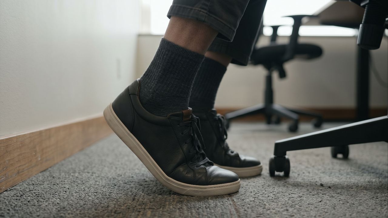 O exercício de elevar os calcanhares ao sentar auxilia no controle do açúcar no sangue e reduz os danos do sedentarismo.