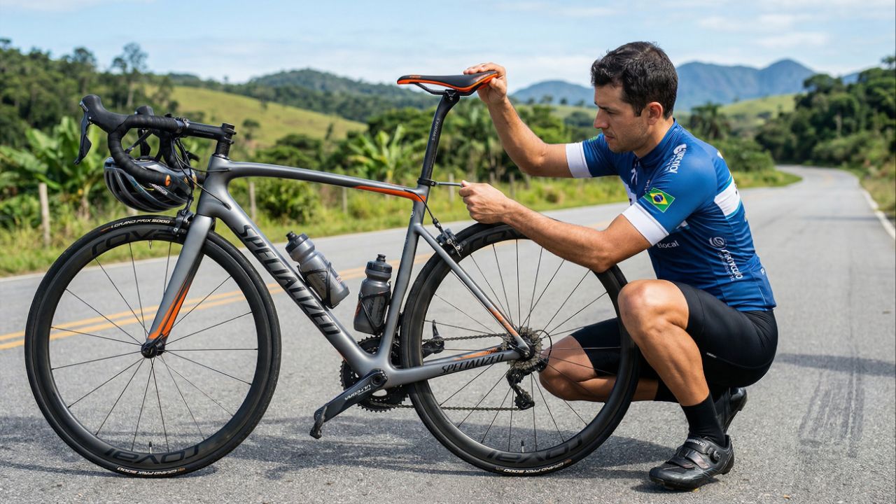 A engenharia e os ajustes da bicicleta otimizam a eficiência e o conforto ao pedalar.