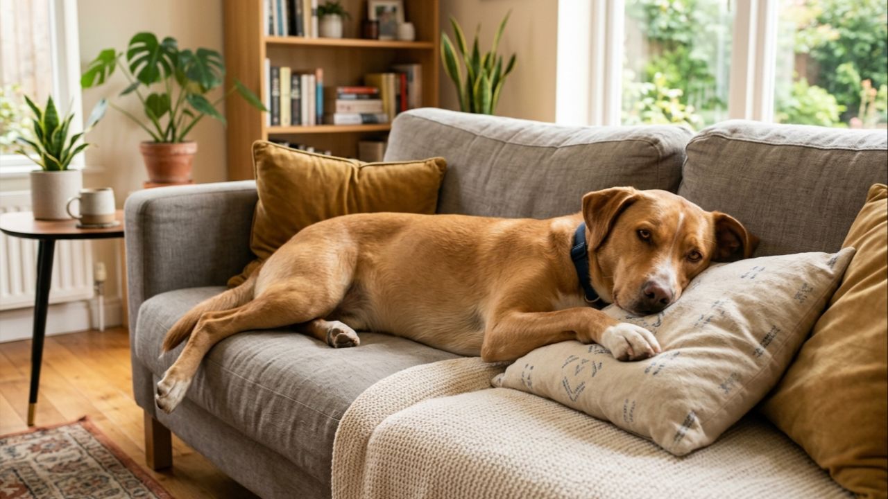 Diferencie o carinho da ansiedade observando se o toque do cão é suave e relaxado ou tenso e persistente.