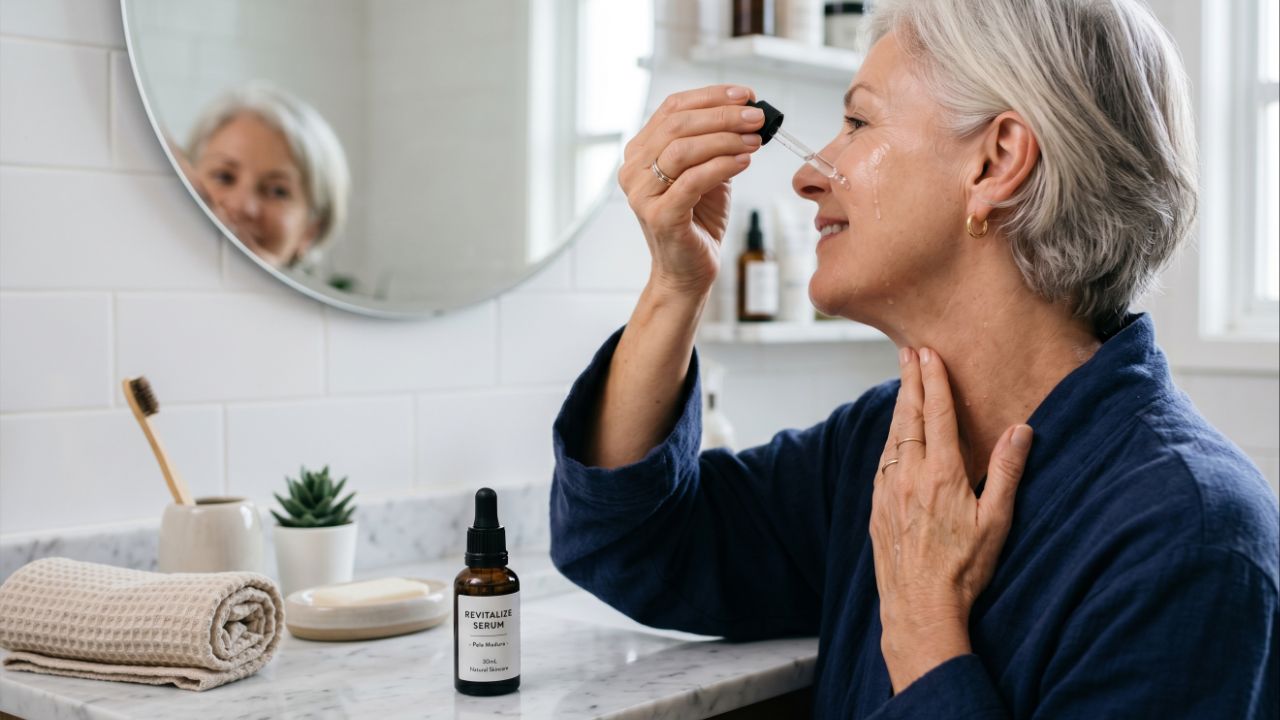 A aplicação correta e a proteção solar potencializam os benefícios do sérum em peles maduras.