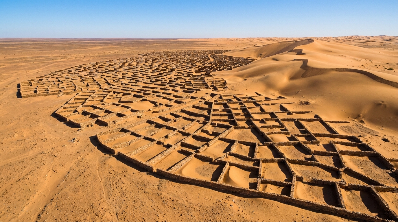 A implementação de padrões geométricos no solo superou as tentativas biológicas com abelhas para conter o avanço das areias do Saara.