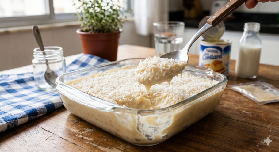 Doce gelado de coco fácil com poucos ingredientes é uma sobremesa cremosa, leve e refrescante