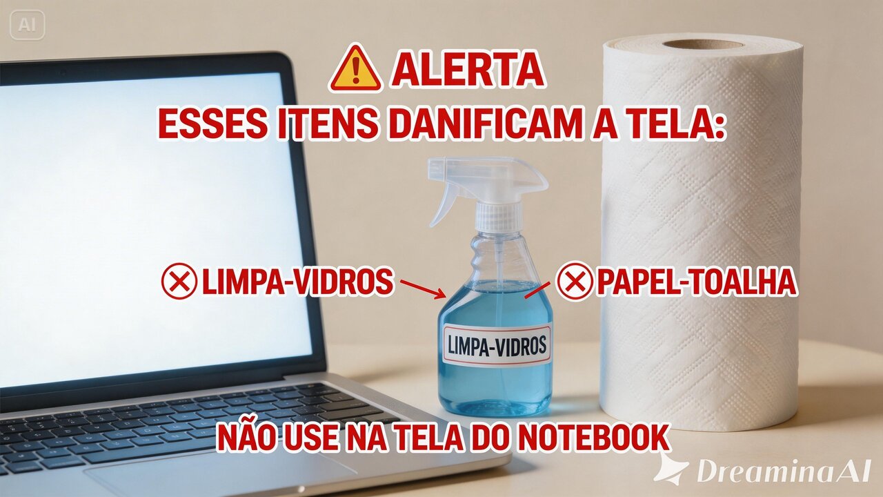 Solventes podem destruir sua tela. Confira o guia técnico para tirar manchas sem detonar a camada antirreflexo.