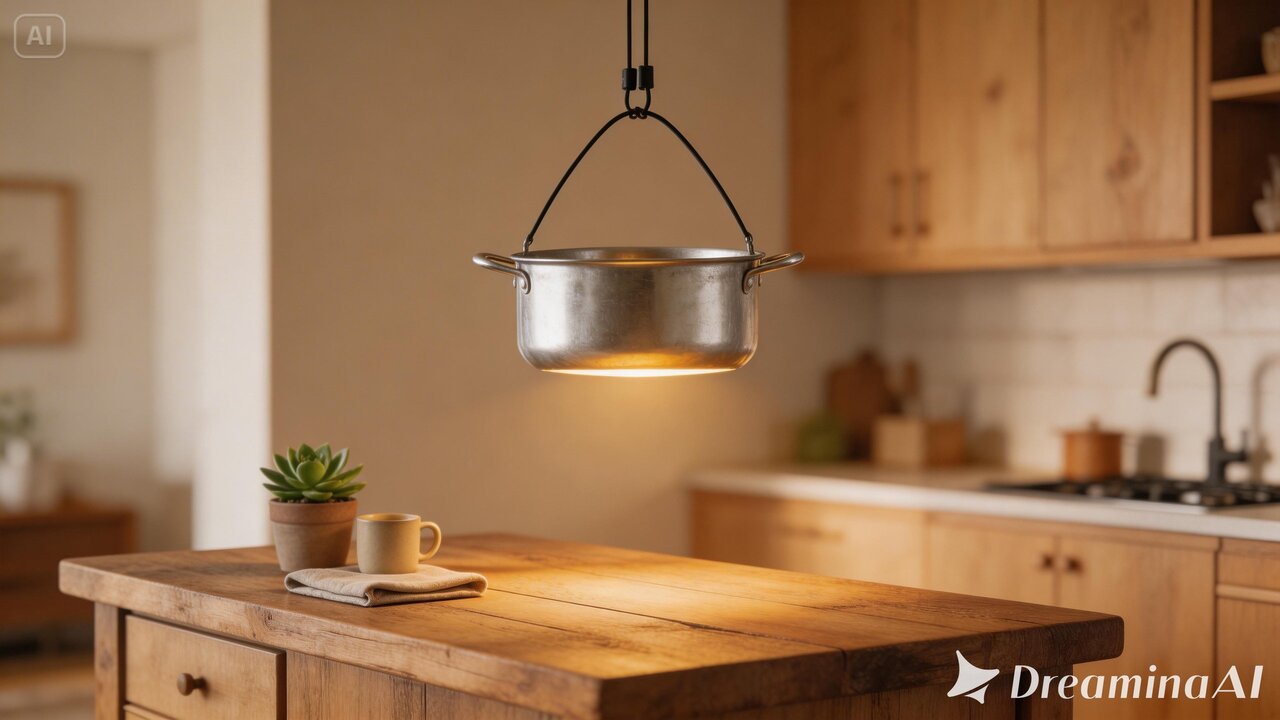 Luminária de panela: veja como o upcycling de utensílios de cozinha pode renovar sua sala sem gastar nada