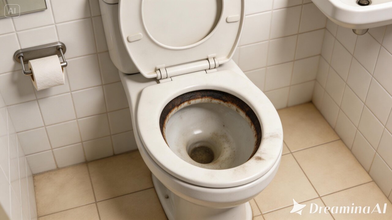 Por que o vaso sanitário fica amarelado? A ciência dos depósitos minerais e como o sal ajuda a restaurar o brilho original.