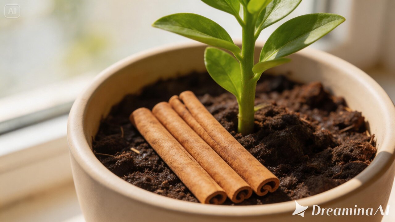 Pets e plantas seguros. Substitua fungicidas químicos por uma barreira natural e rústica de canela.